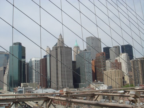 Ponte do Brooklyn Prédios vistos da Ponte do Brooklyn