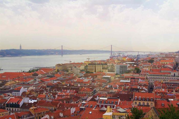 Vista aérea de Lisboa