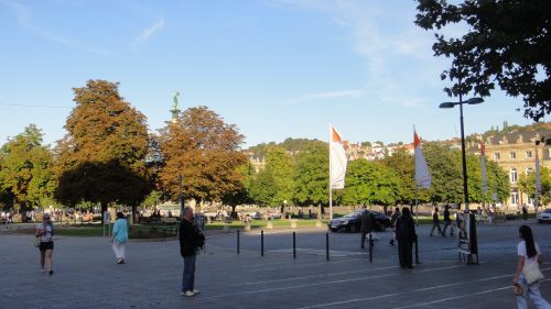 Centro de Stuttgart Praça no centro de Stuttgart