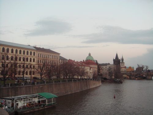 Paisagem de Praga Pôr do sol em Praga