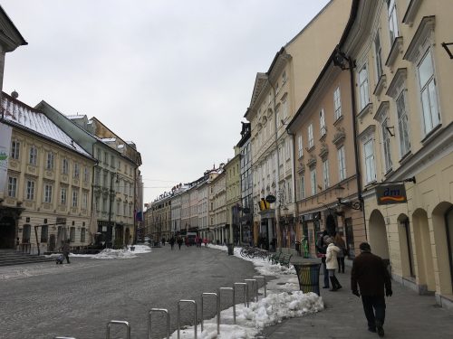 Centro de Ljubljana Rua comercial em Ljubljana