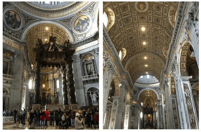 Vaticano Detalhes da arquitetura da igreja de São Pedro
