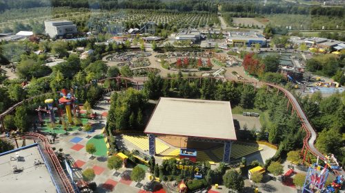Vista da Legoland do interior do parque