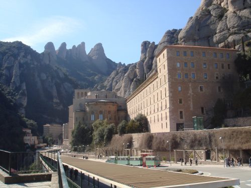 Montserrat Mosteiro e montanhas de Montserrat na Espanha