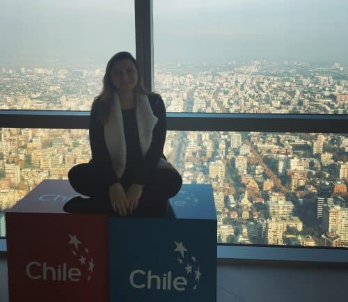 Sky Costanera Vista de Santiago do mirante no Sky Costanera