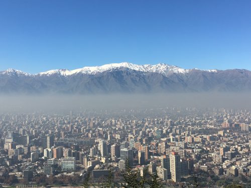 Parque Metropolitano Vista do Parque Metropolitano para Santiago e Cordilheiras