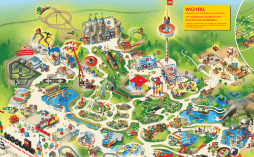 Mapa do Parque da Legoland da Alemanha