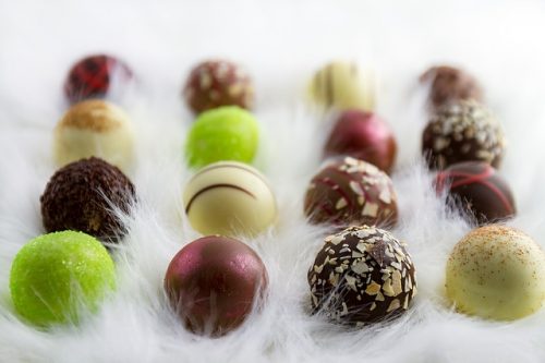 Variedade de chocolates 