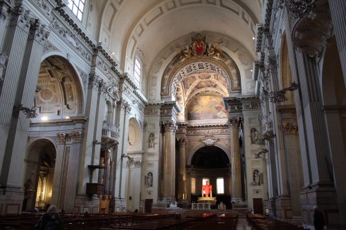 Catedral em Bolonha Afrescos da Catedral Metropolitana em Bolonha