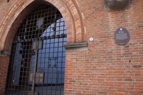 Palazzo Re Enzo Porta do Palazzo Re Enzo em Bolonha