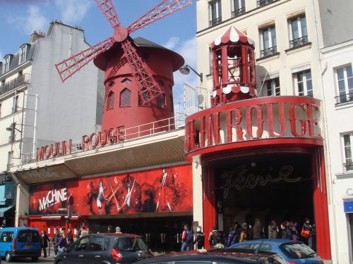 Moulin Rouge Moinho de vento do Moulin Rouge, em Paris