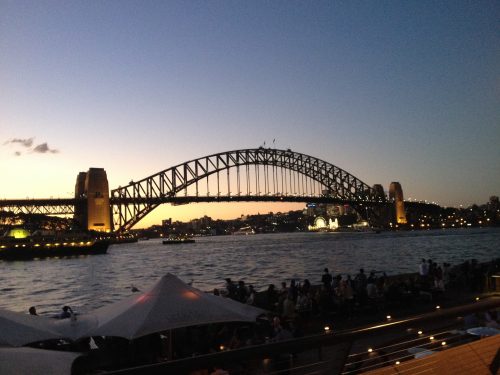 Harbour Bridge Pôr do sol na Harbour Bridge