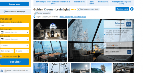 Reserva de iglu Hospeagem em iglu