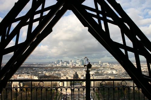 Vista panorâmica de Paris Mirante da Torre Eiffel e Paris ao fundo