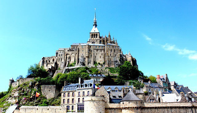 Monte Saint Michel vista do Monte Saint-Michel, na Normandia
