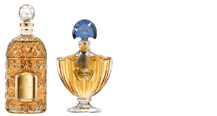 frascos clássicos de perfumes Guerlain