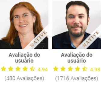 Foto de dois professores da Engoo