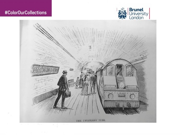 desenho para colorir de estação de metrô de Londres desenho para colorir de estação de metrô de Londres