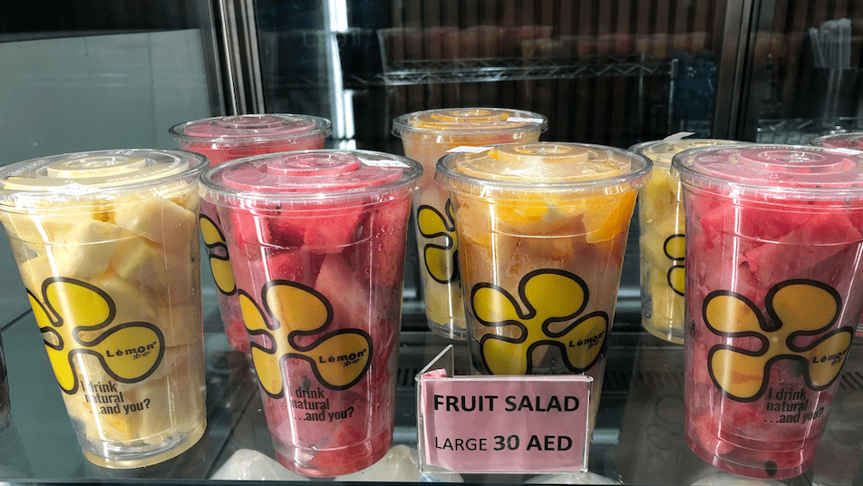 Salada de frutas em Dubai