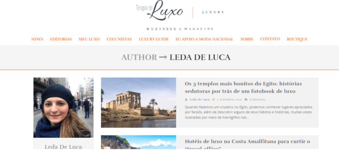 Colunistas Portal Terapia do Luxo