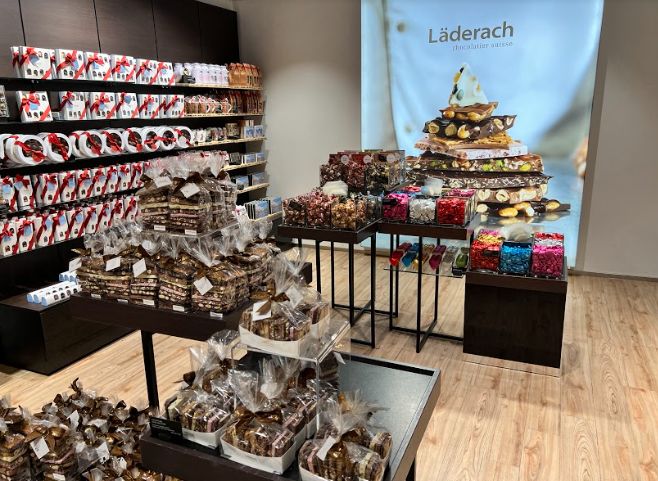 Loja de chocolates de luxo Laderach