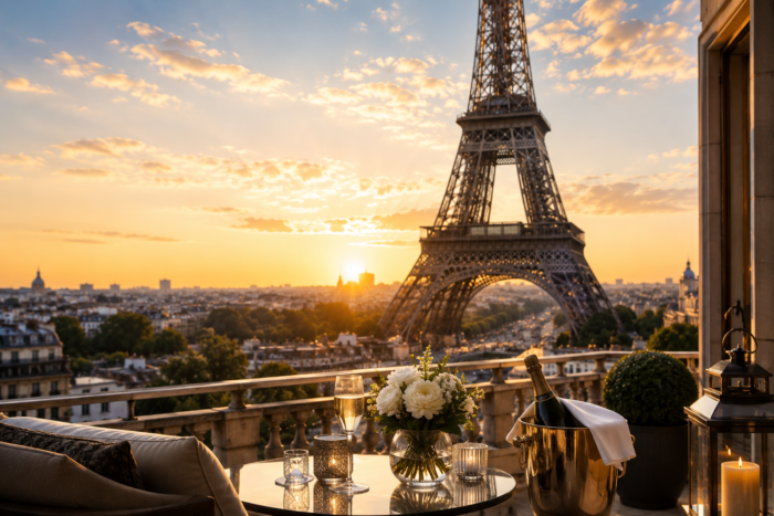 jantar na torre eiffel