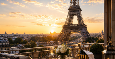 jantar na torre eiffel