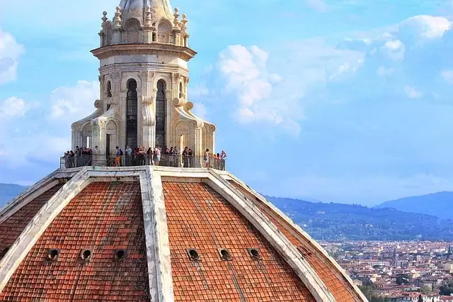 Pessoas no topo da Cúpula de Brunelleschi, em Florença