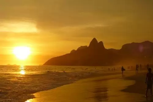 Pôr do sol na Praia de Ipanema Pôr do sol na Praia de Ipanema
