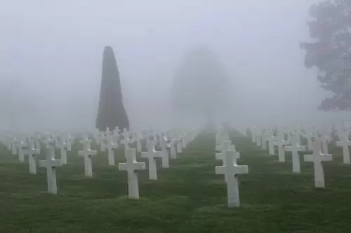 Cemitério de americanos, na Normandia