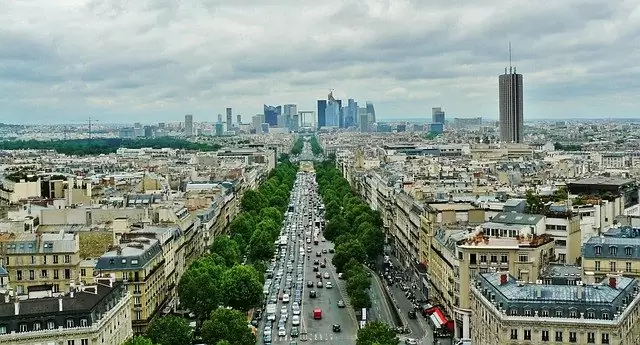Vista aérea da cidade de Paris Cidade de Paris